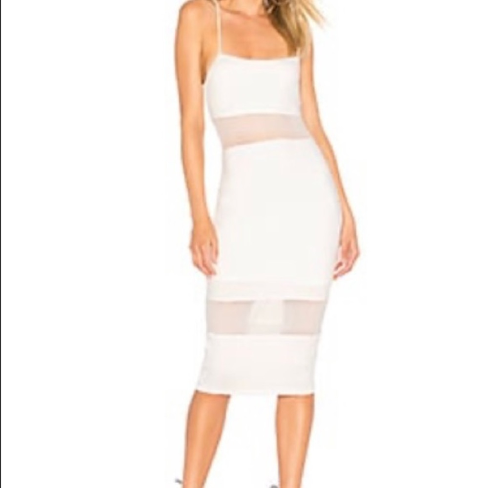 Naomi Mesh Cut Out midi dress